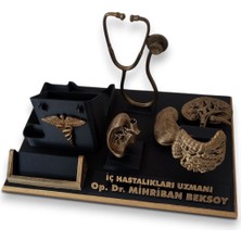 Masaüstü Isimlik ve Kartvizitlik Iç Hastalıkları Doktoru, Dahiliye Doktoru, Yıl Dönümü Hediyesi
