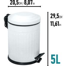 Eforeca Dörtlü Banyo Seti Beyaz Vintage