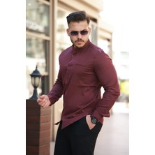 Hakim Yaka Slim Fit Battal Gömlek
