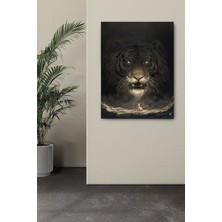 Avlanan Aslan Kanvas Tablo Ev Dekarasyon Duvar Süsü ( Ölçü Seçmeyi Unutmayınız :)