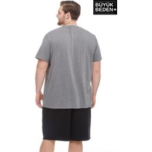 Süperlife Erkek Büyük Beden Milano Italia Baskılı Bisiklet Yaka Tshırt SPR25BTS907