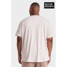 Süperlife Erkek Büyük Beden La Vie Est Belle Baskılı Bisiklet Yaka Tshırt SPR25BT910