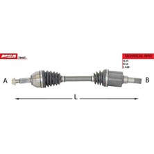 Komple Aks Sağ Ön Ford Transit Connect 1.8 Tdcı 75 Hp Uzunluk 962MM 2002-2013