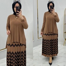 Zikzak Desenli Sandy Etekli Takım