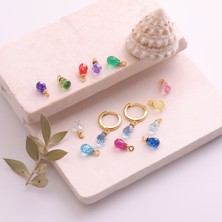 Nox Jewelry 925 Ayar Gümüş Minimal Kalpli Taş Küpe - ES00250