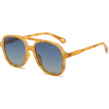 Toz Vintage Zoreya Turuncu Desenli Vintage & Retro Unisex Güneş Gözlüğü