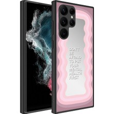 Mastersonic Galaxy S22 Ultra Kılıf Aynalı Desenli Kamera Korumalı Parlak Mtsc Mirror Kapak-Ayna