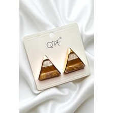 Üçgen Mineli Küpe