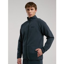 Ever Relaxed Regular Antrasit Yüksek Yaka Erkek Full Zip Sweatshirt