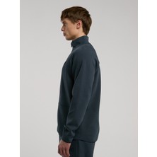 Ever Relaxed Regular Antrasit Yüksek Yaka Erkek Full Zip Sweatshirt