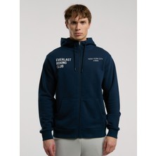 Everlast Boxing Club Regular Lacivert Erkek Full Zip Kapüşonlu Sweatshirt