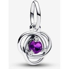 Pandora Mor Sonsuz Halka Sallantılı Charm 925 Ayar Gümüş