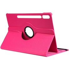 Mastersonic Galaxy Tab S9 Fe Plus Uyumlu Mtsc Dönebilen Standlı Kılıf-Pembe Koyu