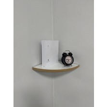 Köşe Rafı Oval Kenarlı 25CM 1 Adet Estetik ve Pratik Mutfak Banyo Salon Çalışma ve Oturma Odası Rafı