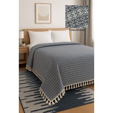 Ilmeki %100 Geri Dönüştürülmüş Iplikten Üretilmiş 200X230 cm Armürlü Pike / Koltuk ve Yatak Örtüsü