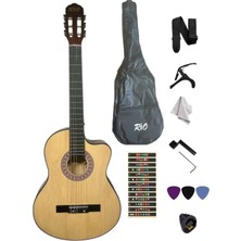 Klasik Gitar Kesik Kasa Sap Ayarlı Kılıf Askı Pena Sticker Burgu Çevirici Sileme Bezi Ayar Alyanı