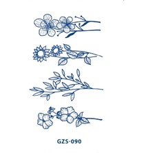 Tattoo GZS-090 Yarı Kalıcı Sümbül Ayçiçeği Sarmaşık Gül Desen Dövme
