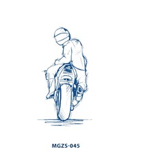 Tattoo MGZS-045 Yarı Kalıcı Motorcu Desen Dövme