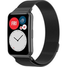 Huawei Watch Fit Uyumlu Krd-01 Metal Kordon Mtsc - Gümüş