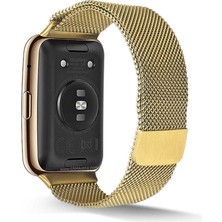 Huawei Watch Fit Uyumlu Krd-01 Metal Kordon Mtsc - Gümüş