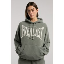 Everlast Authentic Boxing Wmn Oversize Haki Kadın Kapüşonlu Sweatshirt
