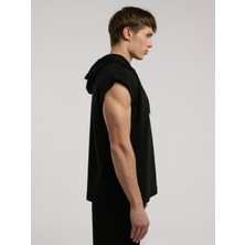 Ever Classics Oversize Siyah Erkek Kolsuz Sweatshirt