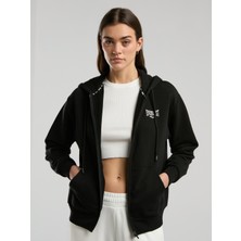 Ever Classics Wmn Siyah Kadın Kapüşonlu Full Zip Sweatshirt
