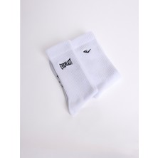 Everlast Logo Nakışlı 2'li Beyaz Çorap