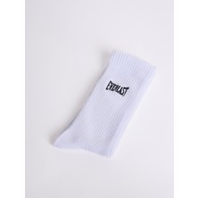Everlast Logo Nakışlı 2'li Beyaz Çorap