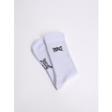 Everlast Logo Nakışlı 2'li Beyaz Çorap
