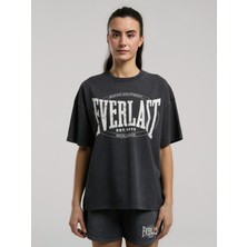 Everlast Authentic Boxing Wmn Oversize Antrasit Kadın Tişört