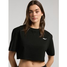 Ever Classics Wmn Comfort Siyah Kadın Crop Tişört