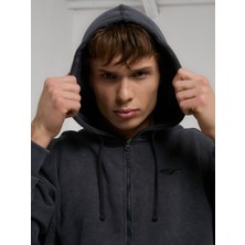 Everlast Ny Street Füme Kapüşonlu Erkek Full Zip Sweatshirt