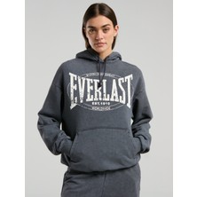 Everlast Authentic Boxing Wmn Oversize Antrasit Kadın Kapüşonlu Sweatshirt