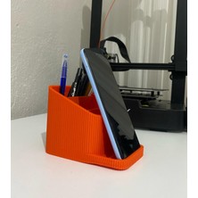 3D Baskı Çok Amaçlı Telefon Standı ve Kalemlik | Masaüstü Organizer