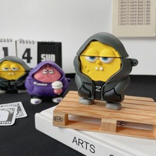 Airpods 4.nesil ile Uyumlu Kılıf Karikatür SüngerBob Figürlü Tasarım Sevimli Figürlü Silikon Kılıf
