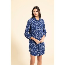 Mimoza Regular Fit Uzun Kollu Tunik Gömlek Lacivert