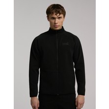 Ever Relaxed Regular Siyah Yüksek Yaka Erkek Full Zip Sweatshirt
