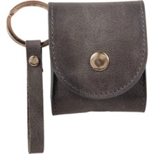 Apple Airpods 2.nesil Uyumlu Deri Kılıf Mai Snap VS05 Gri