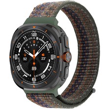 Mastersonic ​​galaxy Watch Ultra 47MM Mtsc Krd-03 Hasır Kordon-Yeşil-Turuncu