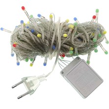 10 M 100 LED Damla Uçlu LED Işık Kırmızı Işık Şeffaf Kablo