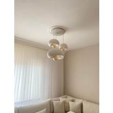 3 Lü Sarkıt Avize Rustik 20-30-40 E27 Modern Avize Bohem Beton Görünüm (Rustik Ampul Hediyedir.!)
