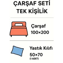 Tek Kişilik Lastikli Çarşaf  Takımı Siyah Kalp Günlük Kullanıma Uygun