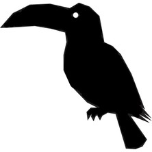 Geometrik Dodo Kuşu Oto Özel Yeni Sticker 25 x 25 cm