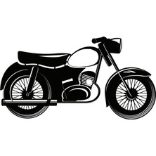 Klasik Motosikletler Model 3 Oto Özel Yeni Sticker 25 x 12 cm