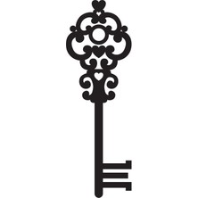 Tarihi Anahtar Desen Model 8 Oto Özel Yeni Sticker 10 x 30 cm