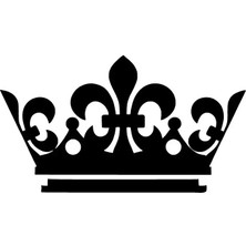 Kral Tacı Model 4 Oto Özel Yeni Sticker Siyah 30 x 18 cm