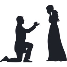 Aşk Evlilik Teklifi Oto Özel Yeni Sticker 30 x 24 cm