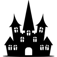 Tarihi Şato Oto Özel Yeni Sticker Siyah 30 x 33 cm