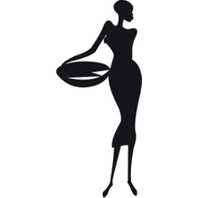 Afrikalı Kadın Model 9 Oto Özel Yeni Sticker 15 x 36 cm